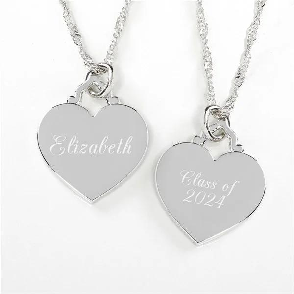 kindergarten graduation gift ideas Personalized Heart Necklace