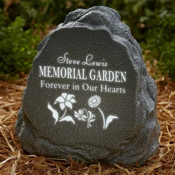 memorial garden ideas led garden stone