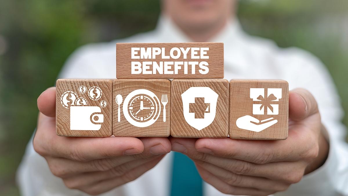Employee Benefits Reward Encouraging Business concept.