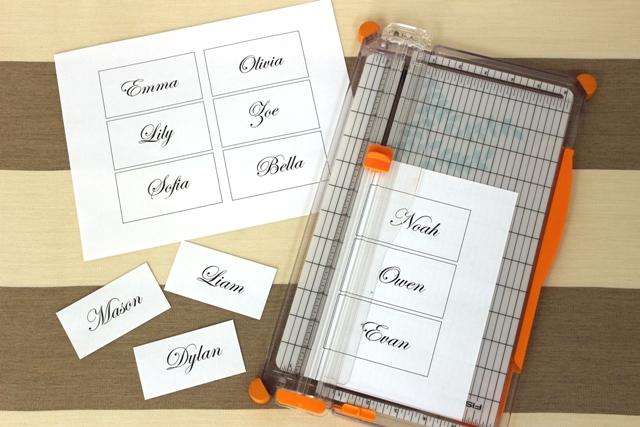 diy wedding decor with Trimmed Place Card Templates