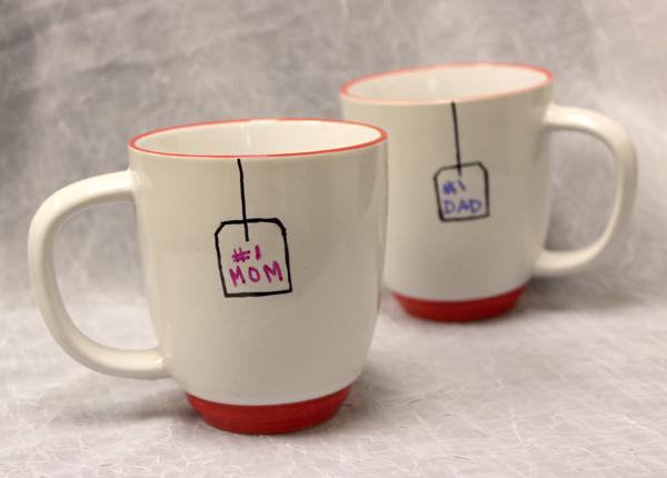 how to make DIY permanent marker mugs