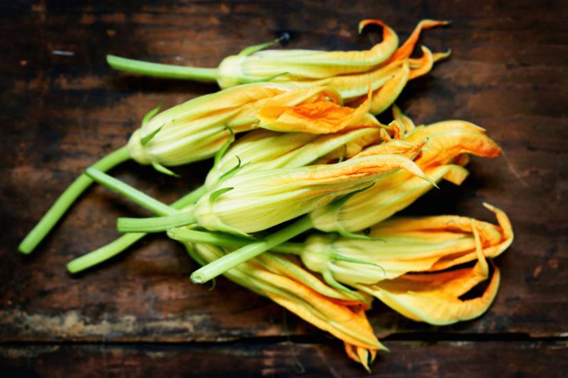 thanksgiving vegetables with squash blossoms