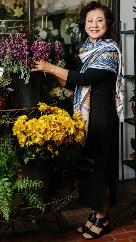 Photo of local florist Vivian Chang