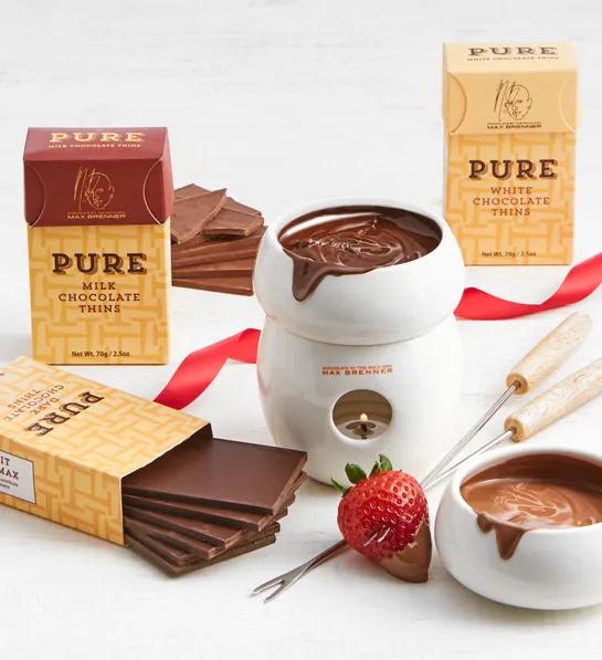 th birthday gift ideas with Max Brenner Fondue Set with Chocolates