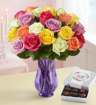 Valentines Day flowers for everyone with assorted roses