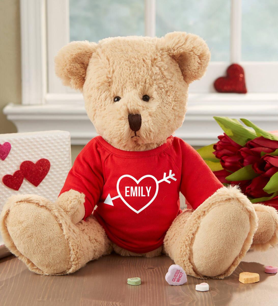 valentine's day gift ideas with personalized teddy bear