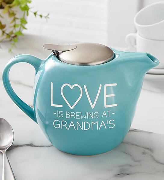 gifts for non traditional moms Love is Brewing Teapot