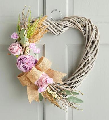 mothers day gift ideas Faux Half Heart Wreath