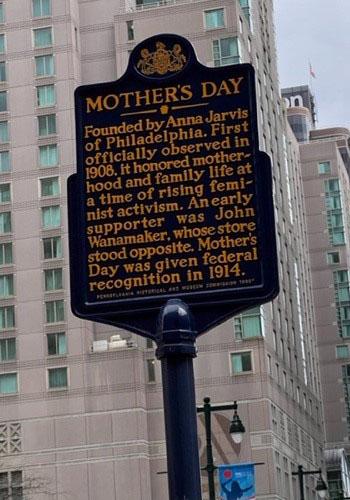 mothers day history philadelphia