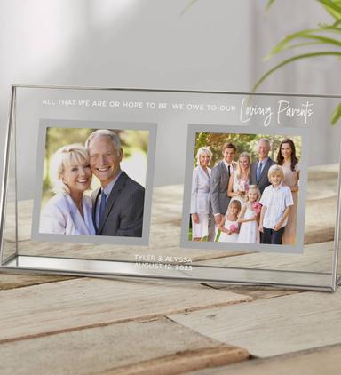 parents day Double Photo Glass Frame