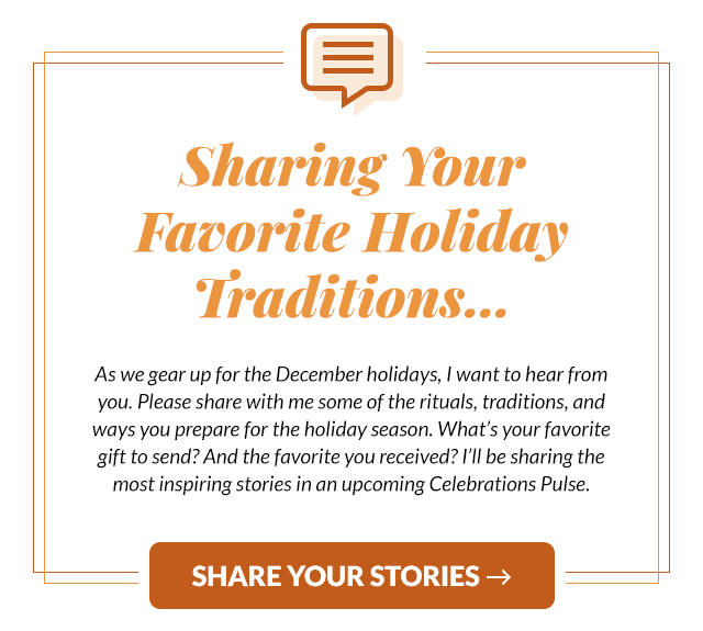 Sharing holiday traditions graphic