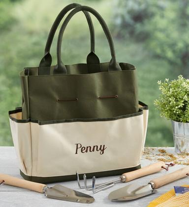 quotes about gardening Personalized Garden Tote and Tools