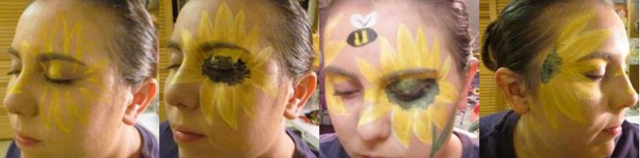 https://flowers.com/blog/wp content/uploads///diy flower face painting sunflower with bee