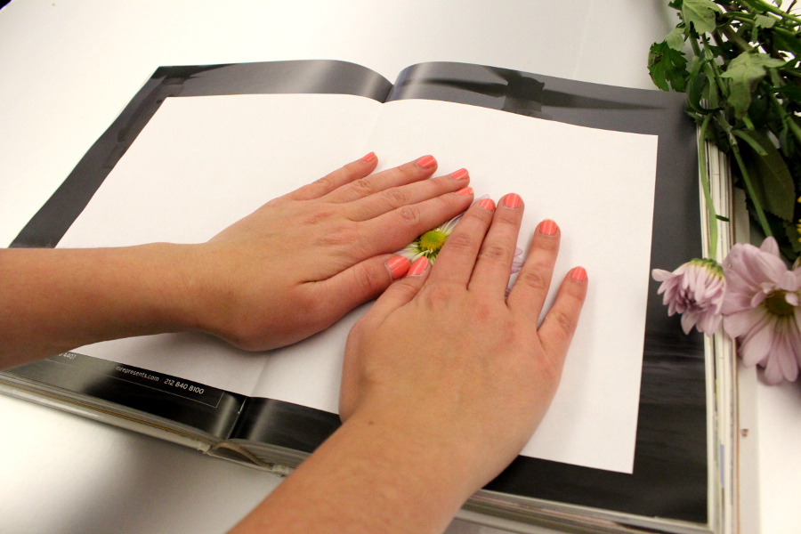 pressed flowers with flattening flower