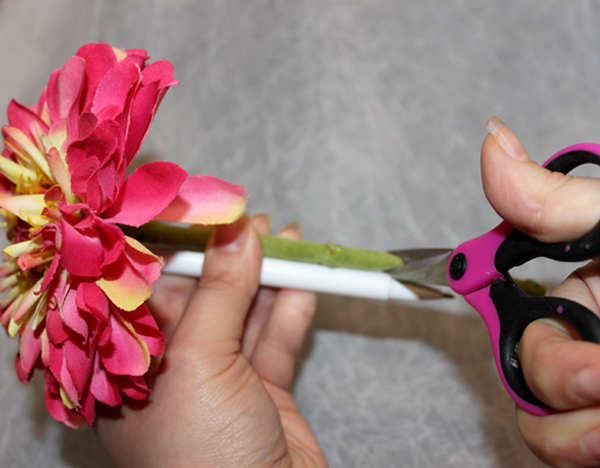 how to make a diy flower pen bouquet trim