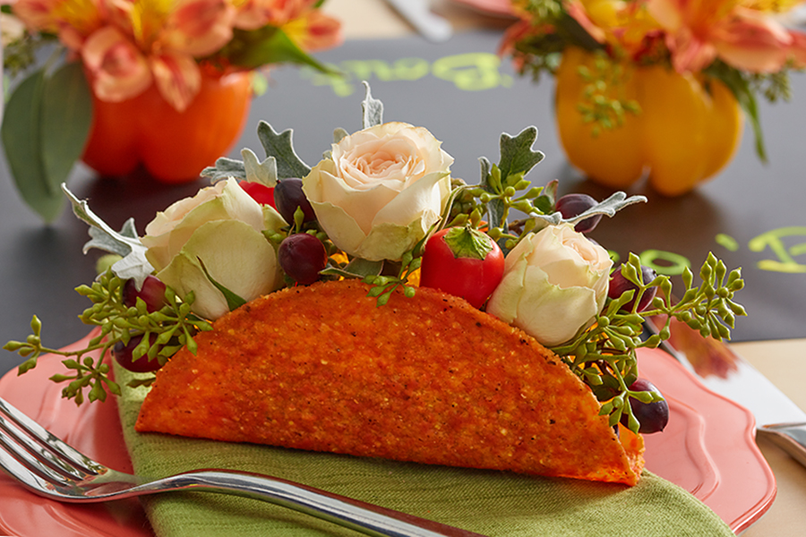 taco decor with flower taco