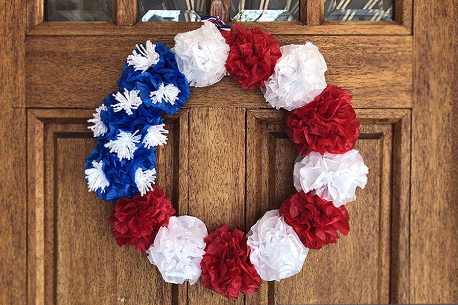 DIY Memorial Day Crafts with Memorial Day wreath