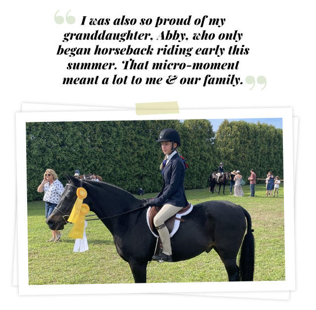 Image of Jim McCann's granddaughter riding a horse.