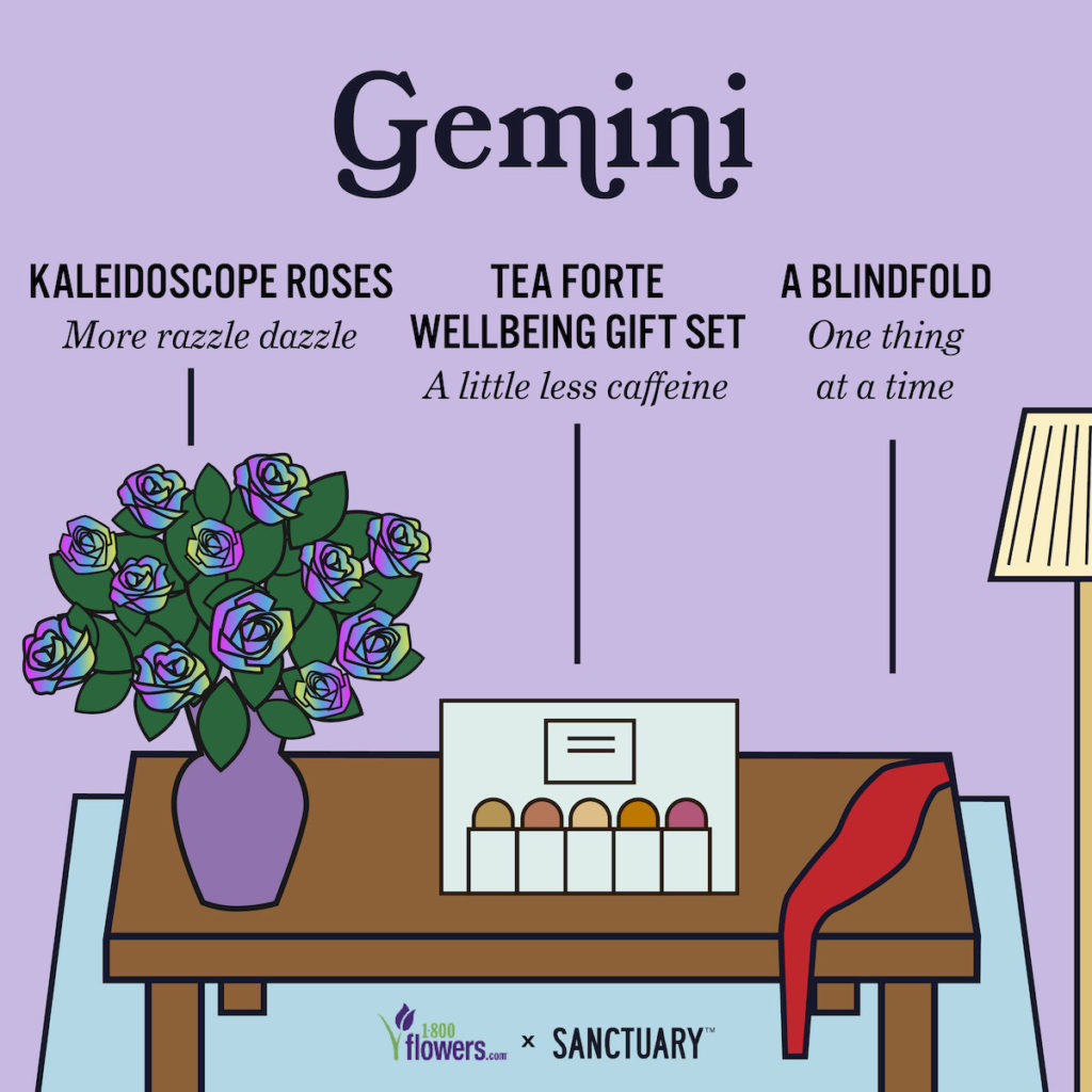 Illustration of Gemini compatibility gifts