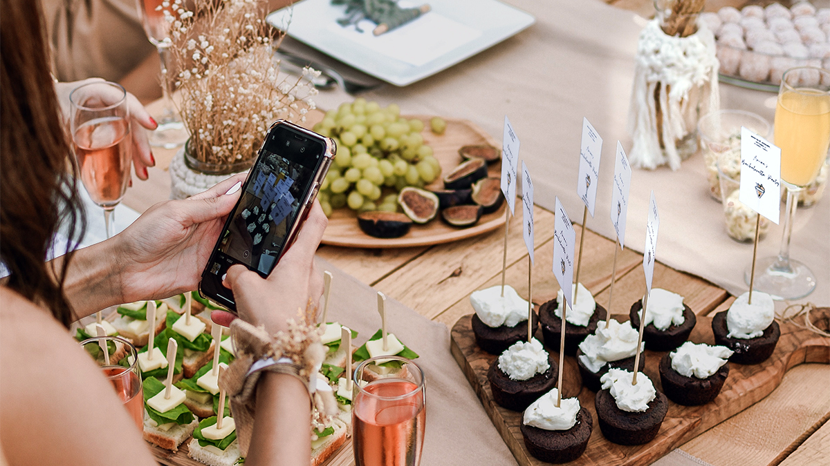 a photo of a surprise birthday party: birthday food