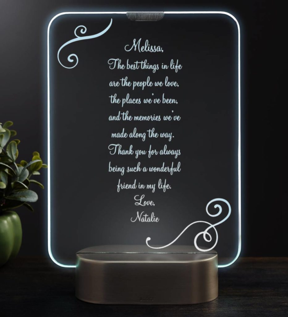 th birthday gift ideas with Personalized LED Light Up LED Glass Keepsake