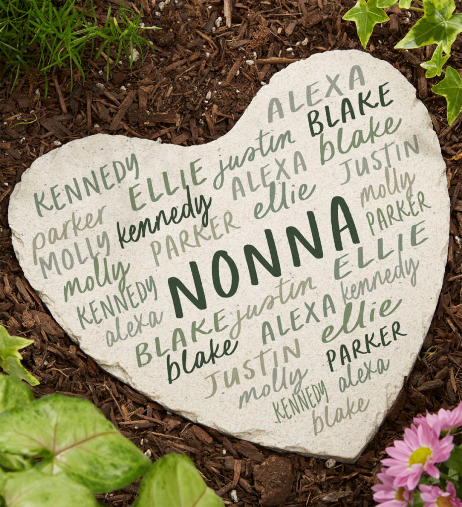 Photo of a personalized garden stone a great Mothers Day gift