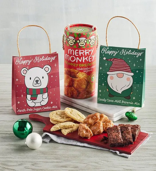 https://www.flowers.com/blog/wp content/uploads///white elephant gift ideas with Merry Baking Mixes