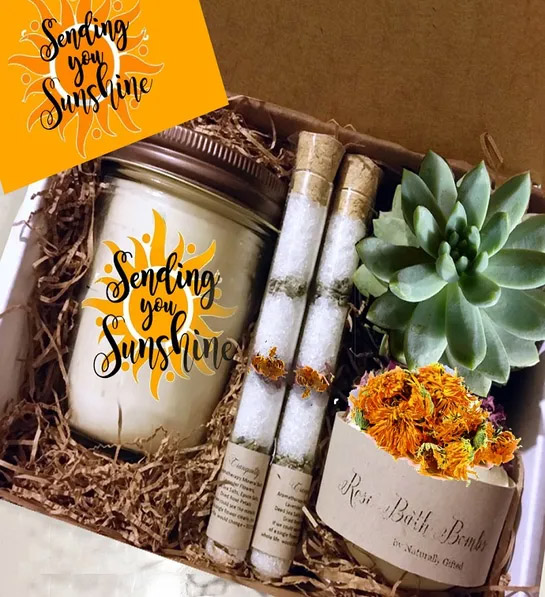 https://www.flowers.com/blog/wp content/uploads///white elephant gift ideas with Sending Sunshine Spa Gift