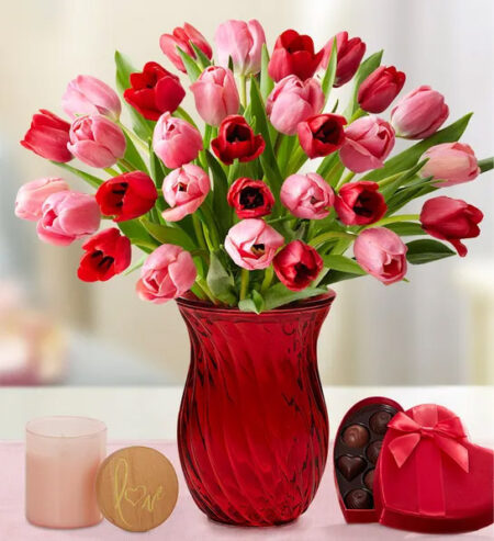 Valentines Day Facts With Tulips 450x493 