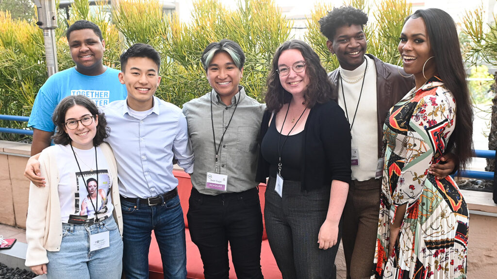 Point Foundation Students on Patio at NLC