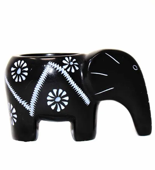 good luck gifts Elephant Soapstone Tea Light