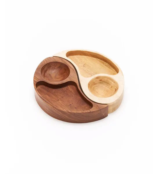 good luck gifts Yin Yang Chip Dip Bowl