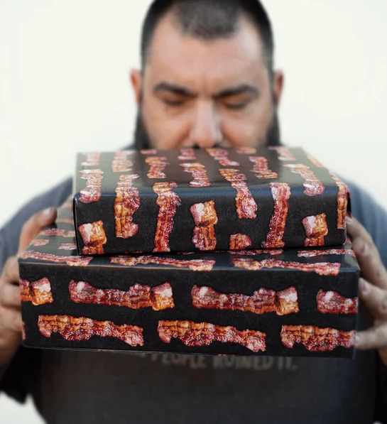 Gifts for Dad Who Want Nothing Bacon Scented Wrapping Paper