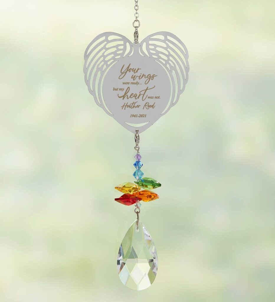 Personalized Memorial Heart Suncatcher